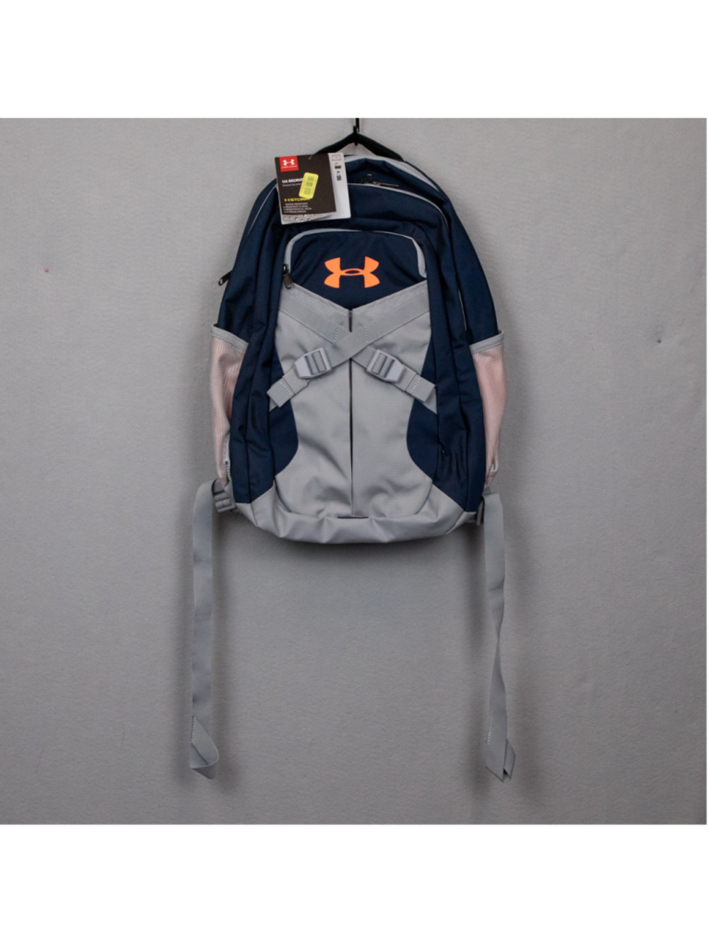 Under Armour Recruit 2.0 grey and blue backpack NWT